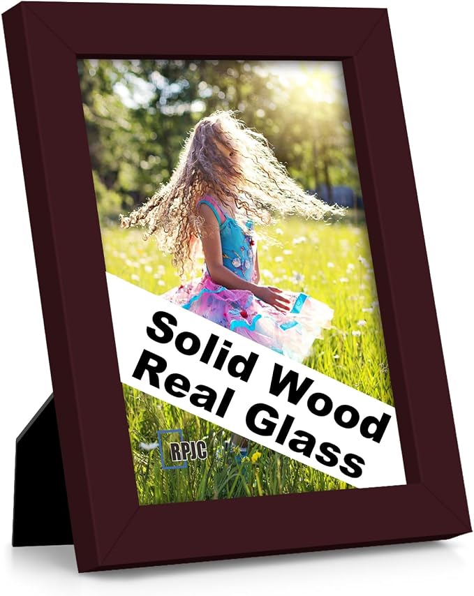 RPJC 6x8 inch Picture Frame Made of Solid Wood and High Definition Glass by RPJC