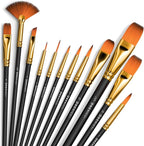 Professional Artist Paint Brush Set of 12 - Image 8
