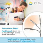OttLite Soft Touch LED Desk Lamp, 3 Brightness Settings - Image 3