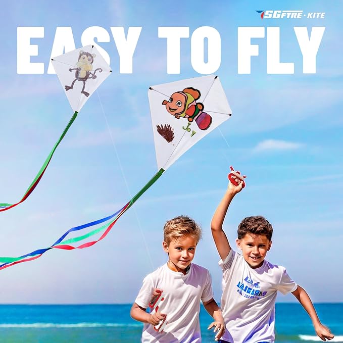 SGftre DIY Blank Diamond Kite for Kids & Adults Easy to Fly, Kite Making Kit - Image 7