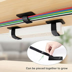 Cable Management Under Desk, 40 Pair Cord Organizer Straps | Reusable hook and - Image 5