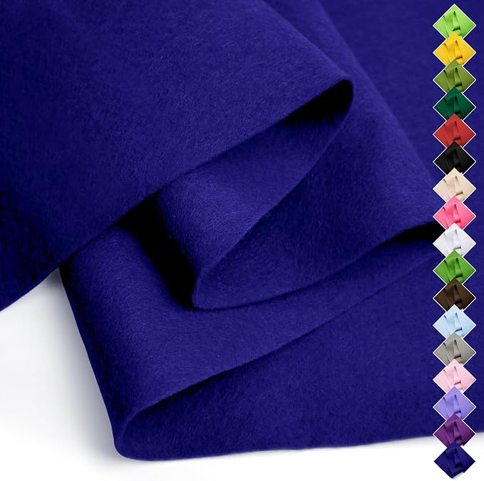 Soft Felt Fabric Sheet 18" x 36", 1.6mm Acrylic Craft Felt, Royal Blue | Soft by AblemeDeco
