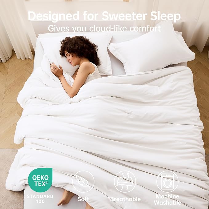 MUXHOMO Full Comforter Sets, All Season Ultra Soft Down Alternative Bedding - Image 2