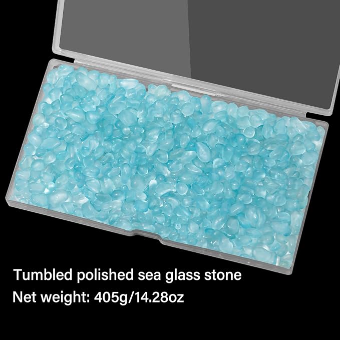 QEQEKAKA Sea Glass Stones for Crafts About 2.75LB Glass Pebbles Gemstones Bulk - Image 5