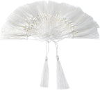 VAPKER 100 Pieces White Tassels 13cm/5-Inch Silky Handmade Soft Tassels Floss by VAPKER