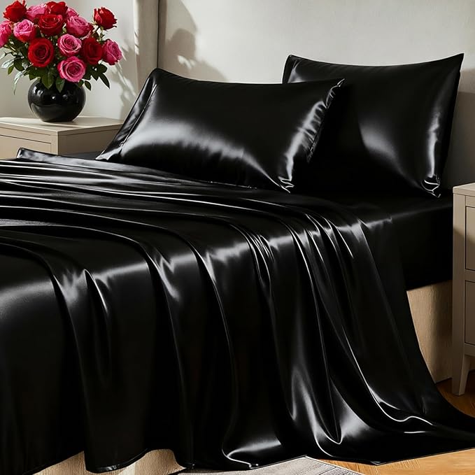 CozyLux Satin Sheets King Size Sheet Set by CozyLux