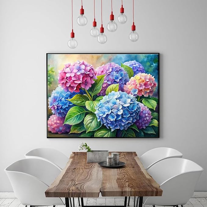 EIBEILI Diamond Art Kits for Adults-Hydrangea Flowers Diamond Painting Kits | - Image 2