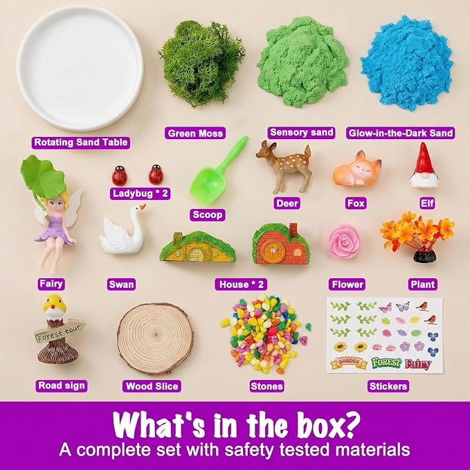 Carolart Spinning Fairy Garden Sensory Bin - Image 4