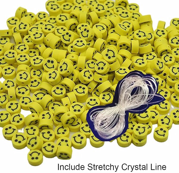 100pcs Mixed Polymer Clay Spacer Beads - Image 2