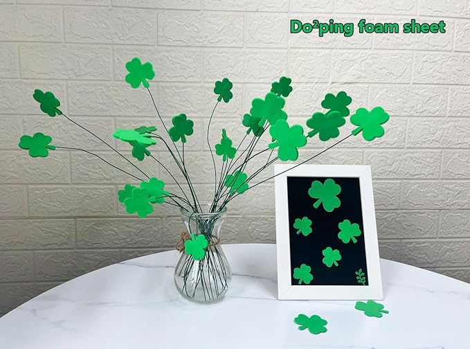 Do²ping Dark Green Foam Sheets Crafts, 8.5x5.5 Inch Eva Craft Foam Paper - Image 3