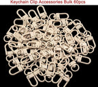 Keychain Clasp Keychain Clip Accessories Bulk 60pcs Colorful Lobster Claw Clasps - Image 2