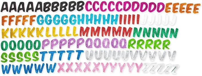 Bright Creations Foam Sparkle Alphabet Letter Stickers - Image 4