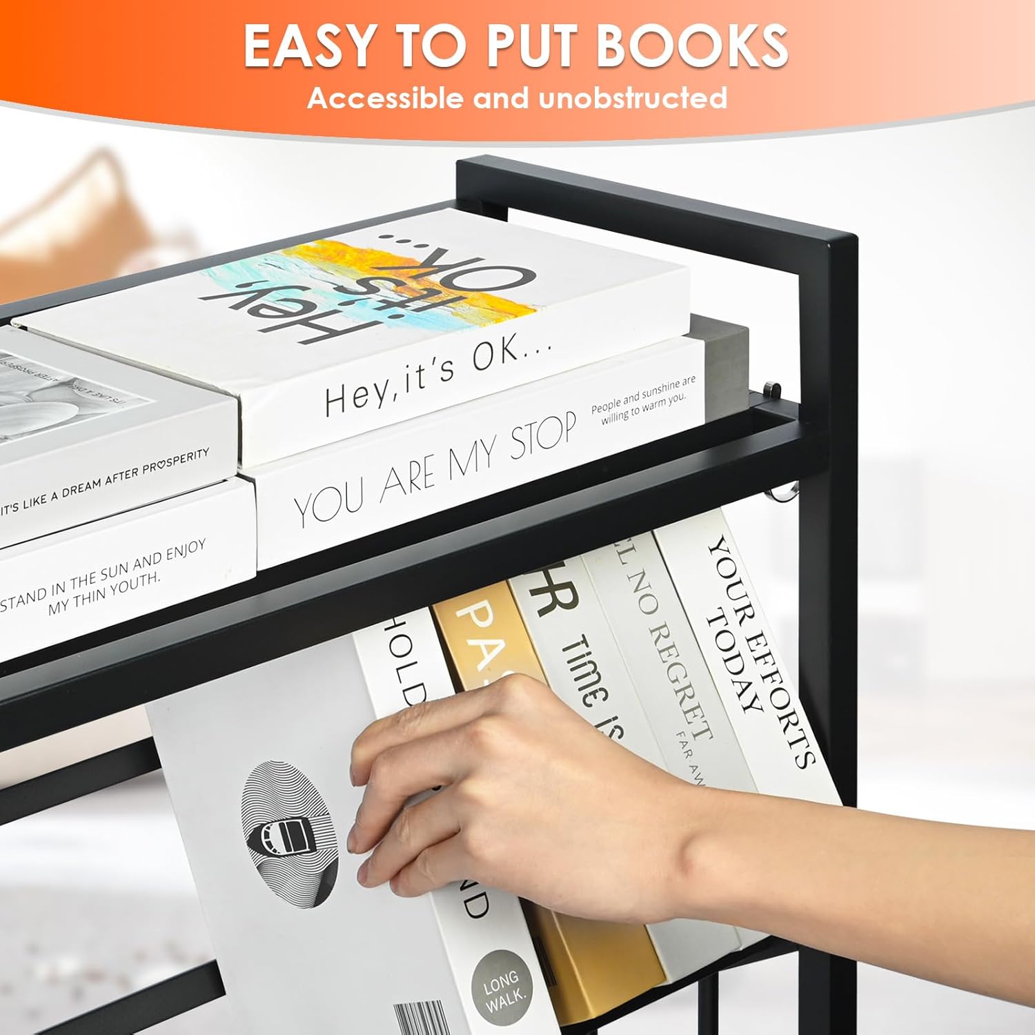 Book Carts 3 Tier 35.4x32x9.84 in Rolling Book Cart Large Capacity Bookshelf Storage Rack Mobile Book Storage with Wheels Cart for Home Office Living Room Classroom (3 Tier)