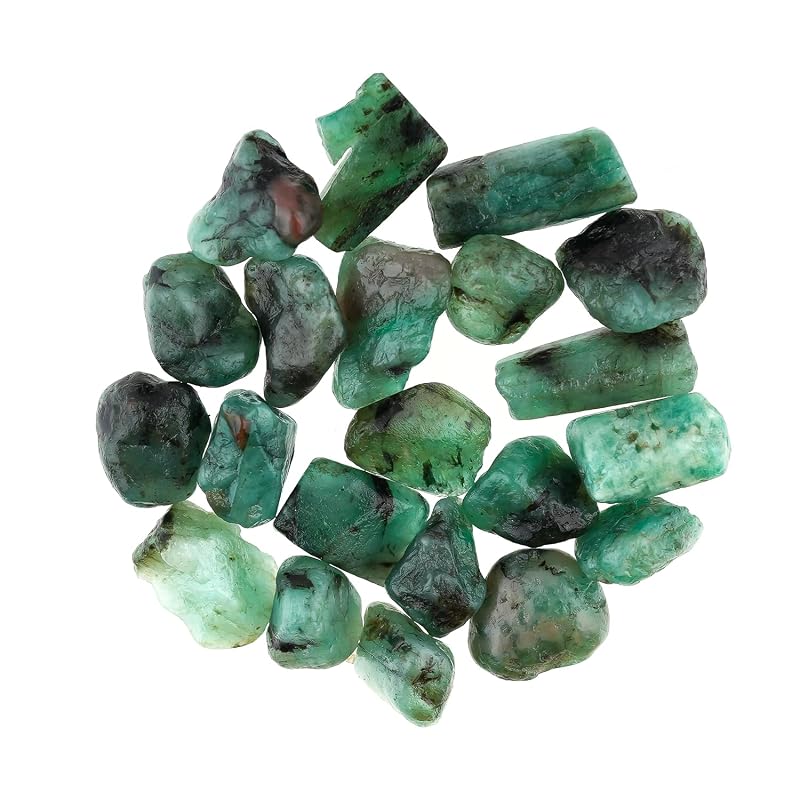 ColouredRocks 50 carats. EMERALD Crystals, Raw Stones, Rough Gemstones by ColouredRocks