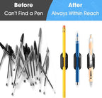 VZZNN 40 PCS Adhesive Pencil Holders, Silicone Marker Organizer - Image 3