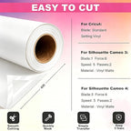 White Permanent Vinyl for Cricut Cutting Machine, Waterproof, Durable White - Image 3