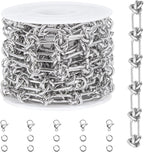 2 Meter Silver Paper Clip Link Chain Roll by kyutong
