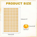 HARFINGTON 5 Sheet/800pcs Rhinestone Adhesive Stickers Self Adhesive Acrylic - Image 2