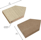 4 Pack 8 Inch Wooden House Shape Block Unfinished Wood Farmhouse Cutouts - Image 3