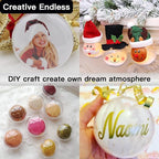 Jishi 10pk Clear Plastic Christmas Ornaments - Image 7
