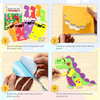 VKPI 4 Pieces EVA Foam Art Crafts Gift Kit, Creative Make Your Own Dinosaurs - Image 2