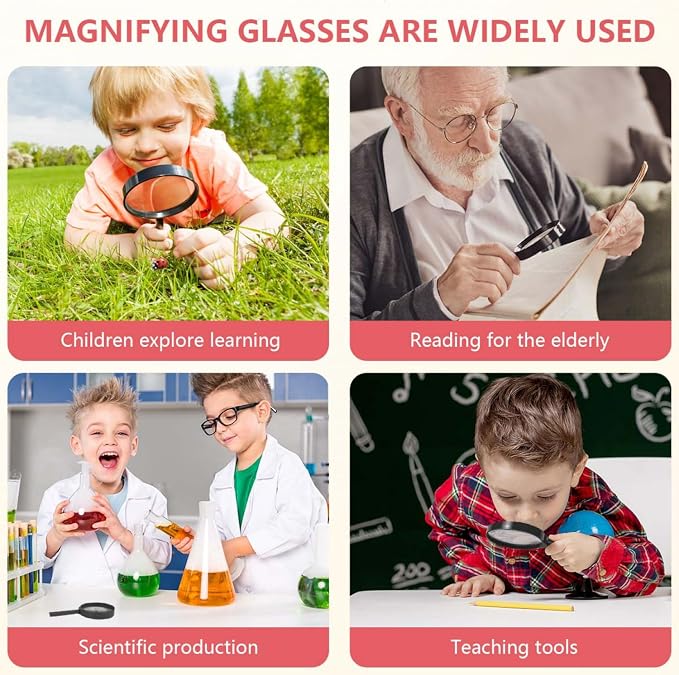 SenseYo 24 PCS Magnifying Glass 5X Mini Kids Magnifying Glass - Image 7