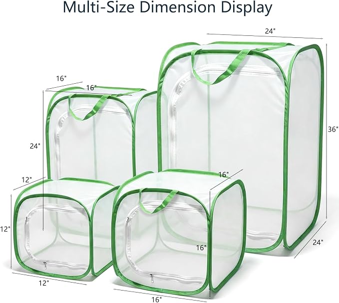 Mesh Plant Protection Enclosure, Portable Collapsible Garden Grow Cage - Image 2