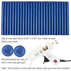 Navy Blue Wax Seal Sticks 26pcs, Andotopee Glue Gun Wax Seal Sticks - Image 2