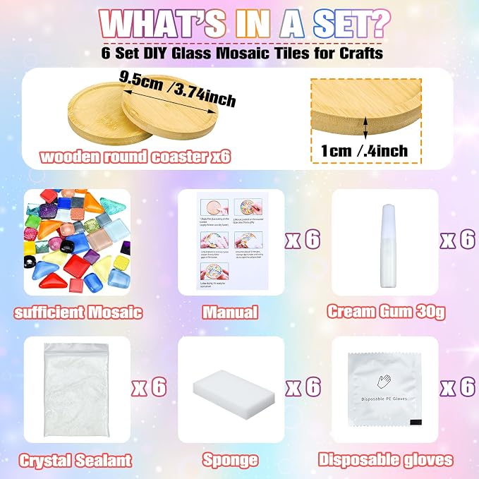 Qinyoung 6 Sets DIY Mosaic Kits - Image 4