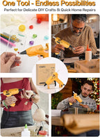 Mini Hot Glue Gun with 30 Glue Sticks, Precision Glue Flow, Extra-Long 55" Cord - Image 8