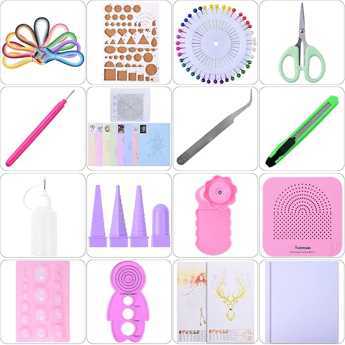YURROAD Paper Quilling Kit for Starter, Width 5mm 900 Strips in 36 Colors - Image 2