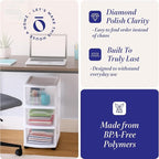 HOMZ Drawer Tower, 3-Tier Rolling Storage Cart - Image 5