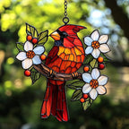 Cardinal Mosaic Effect Acrylic Suncatcher Stained Glass Effect Window Car by AVAGAN