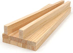Wood Strips Slats for Wall, Square Wooden Dowels for Crafts 1/2"x 1" x 15" by Unknown
