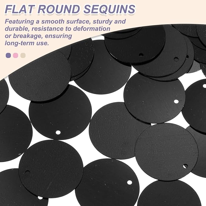 MECCANIXITY 700 Pcs Flat Round Sequins 15mm/0.6 Inch Loose Paillettes Craft - Image 3