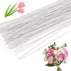 CCINEE 26 Gauge White Floral Stem Wire, 14 inch by CCINEE