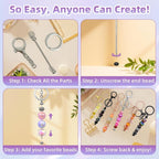 28 Pcs Beadable Keychain Bars - Image 5