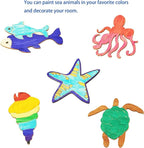 48PCS Unfinished Wood Ocean Animal Cutouts - Image 3