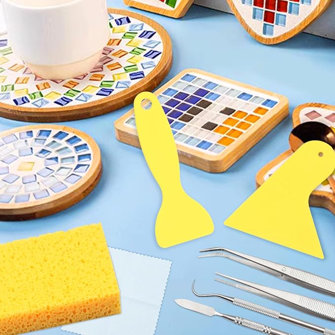 SPEEDWOX 9PCS Mosaic Tools and Supplies Beginners Set 2 Scrapers 2 Tweezers 1 - Image 7