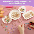 selizo 404Pcs Charms Lip Gloss Keychain Making Kit, DIY Craft Supplies - Image 7