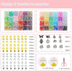 REVKI 1300PCS 8mm Mixed Crackle Glass Beads - Image 3