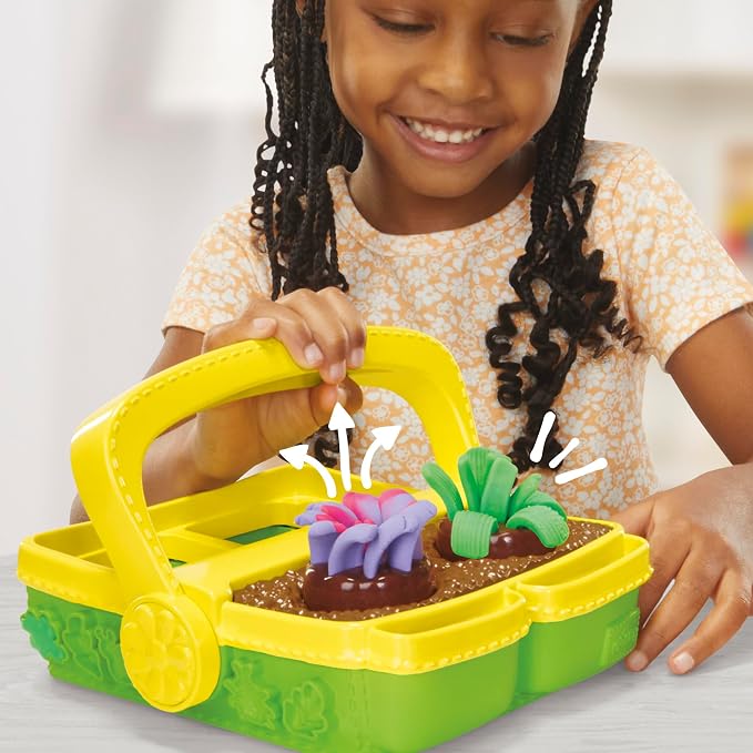 Play-Doh Blooming Flower Garden Toy Playset, Nature Pretend Play, Kids Arts & - Image 8