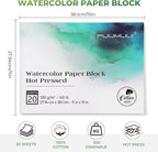 Fuumuui Watercolor Paper Block 11x15 Inch, Smooth Surface 100% Cotton - Image 5