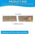 PATIKIL 8 Pcs / 10cm Wood Log Sticks, 0.6-1.2inch in Diameter Natural Driftwood - Image 2