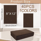 40 Pcs Stiff Felt Fabric Sheet for Crafts, 1mm Thick and 8”x12”Brown Felt - Image 2