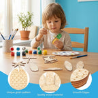 DIY 3D Summer Wood Crafts to Paint, 4 Styles DIY Blank Unfinished Wooden Slices - Image 3