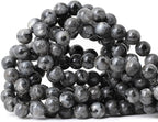 35PCS 10mm Natural Black Labradorite Gemstone Round Loose Beads Crystal Energy by CHEAVIAN
