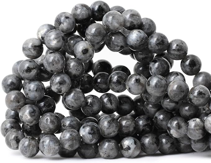 35PCS 10mm Natural Black Labradorite Gemstone Round Loose Beads Crystal Energy by CHEAVIAN