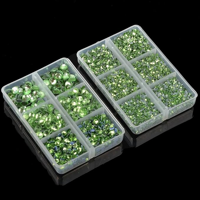 10000Pcs 2-Boxes Mixed Size Hot Fix Round Crystals Gems Glass Stones Hotfix - Image 5