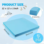 LuckyFoam Blue 4 Pack 12x12x1 inch Foam Sheets 1 Inch Thick | Polystyrene - Image 2
